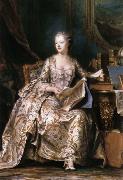 LA TOUR, Maurice Quentin de Portrait of Madame de Pompadour oil painting on canvas